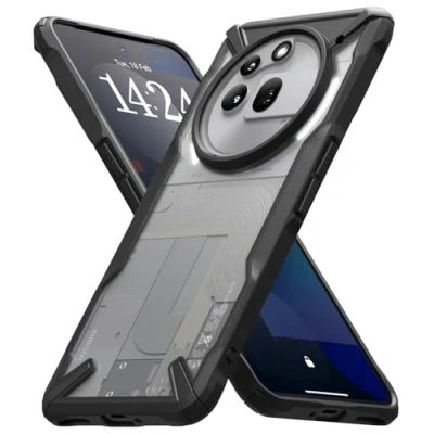 Obrázek Ringke Fusion X Case kompatibilní s Nothing Phone (3a) Pro, [robustní ochrana] Robustní nárazník odolný proti nárazu poškrábání pokroková ochrana Bumper pouzdro na mobil černý