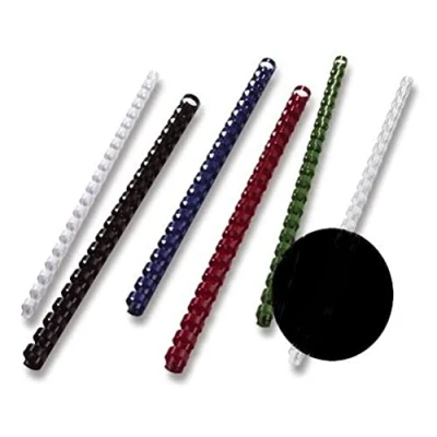 Obrázek GBC BX211210 plastový vázací hřbet pro Vyřezávací pro/Bindemaschine, A4, 21 prsteny, 12 mm, černá 14 mm