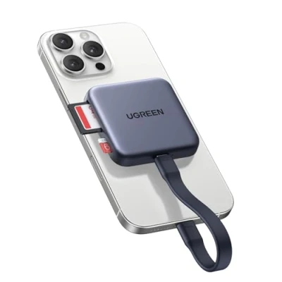 Obrázek UGREEN USB C SD čtečka karet Magnetická 4.0 paměťových se 100W portem pro 15 sérií a další, Micro karty, přenos dat 312 MB/s