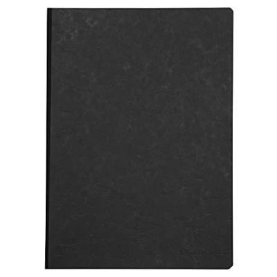 Obrázek Clairefontaine 791421C sešit A4, len, Age Bag, čtverečkovaný, 96 listů, černý