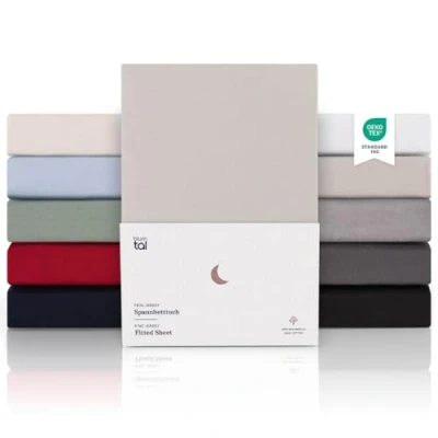 Obrázek Blumtal® Prémiové napínací Prostěradlo 90 x 200 cm Jersey Oeko Tex certifikované bavlna 100% pro matrace do 25