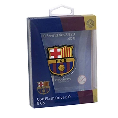 Obrázek CYPBRANDS Unisex Jugend Pendrive USB Stick Rubber16 GB Wappen FC Barcelona, Blau/Weinrot, 16GB