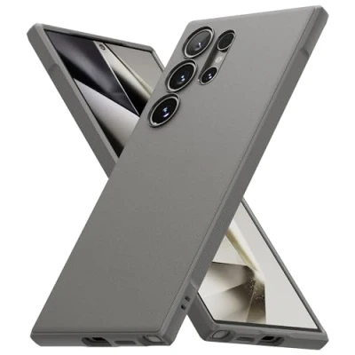 Obrázek Ringke Onyx pouzdro kompatibilní se Samsung Galaxy S24 Ultra 6,8 palce (2024), protiskluzové flexibilní TPU odolné proti poškrábání tenké na mobil pro šedé