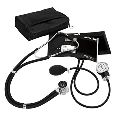 Obrázek NCD Medical/Prestige Medical Sada s aneroidním manometrem a stetoskopem dvojitou hlavou, černá