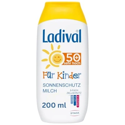 Obrázek Ladival Dětské Opalovací mléko LSF 50+ bez parfémů pro děti barviv a konzervačních látek voděodolné 1 x 200 ml