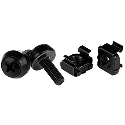 Obrázek StarTech.com CABCAGENT62B M6 Klecová matice Černá, 100 kusů