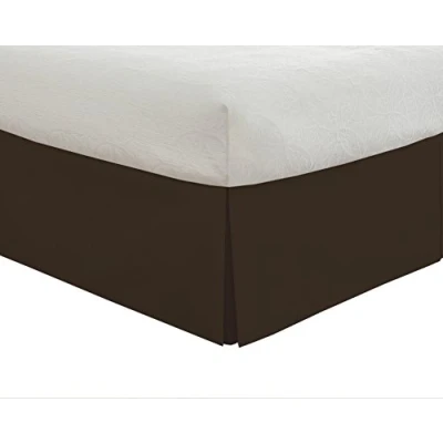 Obrázek Lux Hotel Taillierter Bettrock, klassisch, 35,6 cm Länge, plissiert, Schokoladenbraun
