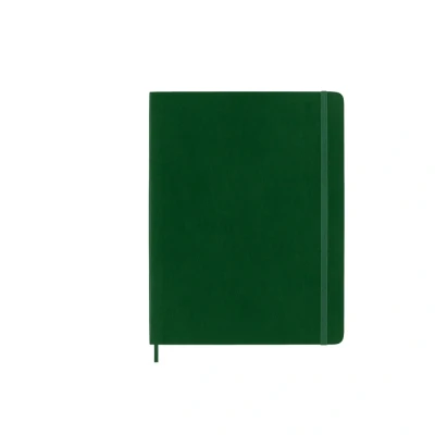Obrázek Moleskine Klasický poznámkový blok, blok s bílými stranami, měkká vazba a elastický uzávěr, myrtově zelená, XL formát 19 x 25 cm, 192 stran