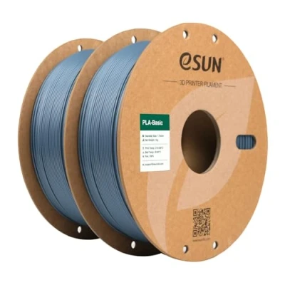 Obrázek eSUN PLA Filament 1,75 mm, SS vysokorychlostní vlákno pro 3D tiskárny, rozměrová přesnost +/ 0,03 1 kg na cívku, 2 cívky tisk High Speed Filament, šedá