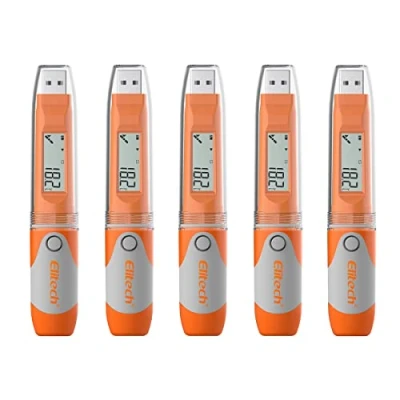 Obrázek Elitech Záznamník teploty Mini USB temp rekordér interní externí senzor v laboratoři skleníku nebo doma RC 51, balení 5 ks