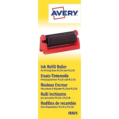 Obrázek Avery Zweckform IRAV5 Náhradní Tintenrollen (pro PL1/8 A PL2/18 161 x 58 14 mm) 5 ks Černá, černá