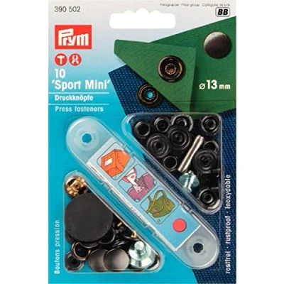 Obrázek PRYM 390502 patentka bez šití sportovní mini mosaz 13 mm hnědá