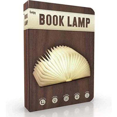 Obrázek Gadgy ® Lampa na knihu (velká) s magnetickým uzávěrem l Vysoká kvalita Tyvek Papír Svítí ve 3 barvách Neomezené možnosti zobrazení do 360 stupňů.