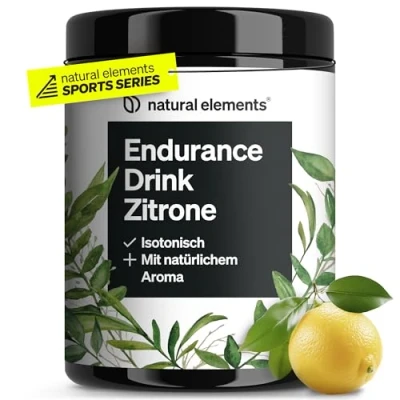 Obrázek Endurance Drink Citron 600 g isotonických nápojů s 45% maltodextrinem, 30% dextrózou, elektrolyty a sacharidy veganské, optimálně biologicky dostupné vyrobeno v Německu