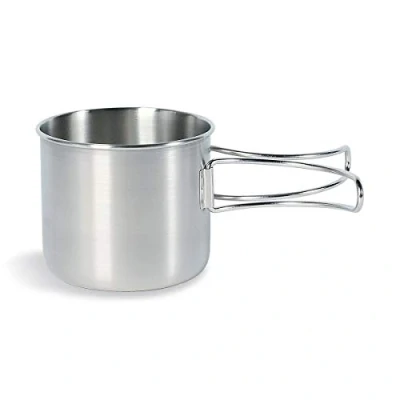 Obrázek Tatonka Hrnek Handle Mug 500 ml z nerezové oceli se zaklapávacími rukojeťmi a stupnicí objemu kompatibilní s Nalgene širokým hrdlem 1 l