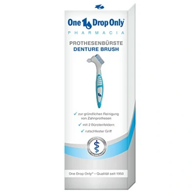 Obrázek One Drop Only® Pharmacia zubní kartáček na protézy/spolehlivý protézy/zubní kartáčky a zuby s protiskluzovou rukojetí 2 kartáčovými policemi