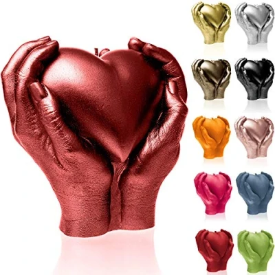 Obrázek Candellana Hand LOVE Edition Kerze für Valentinstag Kerzen Geschenkidee Herz Romantische Deko Liebes Handgemachtes Geschenk