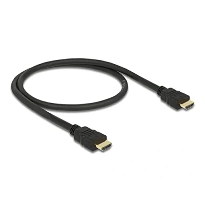 Obrázek Delock Kabel HDMI A konektor High Speed with Ethernet 4K 0,5 m černý