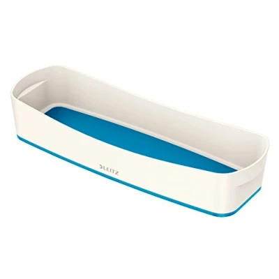 Obrázek Leitz MyBox, skladovací miska, podlouhlá, neprůhledná, bílá/modrá metalíza, plast, 52581036, malá