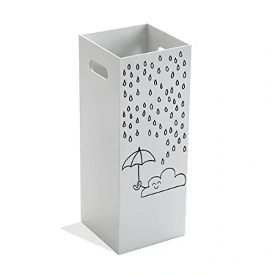 Obrázek Versa Clouds stojan na slunečník pro vstup, místnost nebo halu, moderní držák slunečníku, rozměry (v x d š) 53 21 cm, MDF dřevo, barva: bílá a šedá