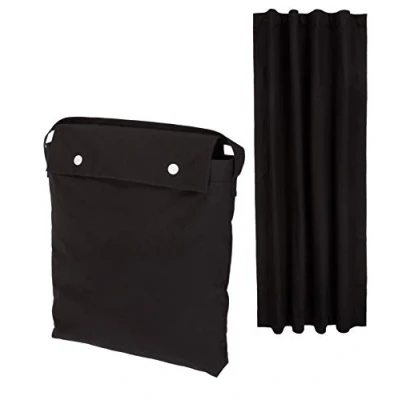 Obrázek Amazon Basics Zatemňovací závěs na okna, přenosný s přísavkami cesty, 1 kus, 198 x 127 cm, černý