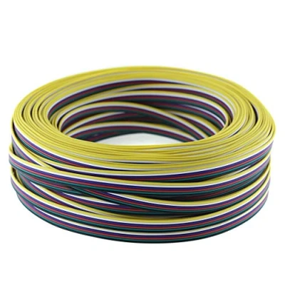 Obrázek Plochý pásový kabel 6pólový pro RGBW+CCT LED pásky / pás; prodloužení RGBW CCT pásky; 50 metrů