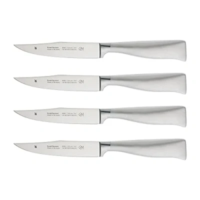 Obrázek WMF 4dílná sada nožů na steaky Grand Gourmet, vyrobeno v Německu, 4 kované nože, Performance Cut, speciální čepelová ocel, čepel 13,5 cm