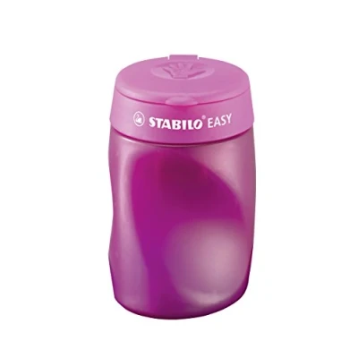 Obrázek Ergonomické ořezávátko na konzervy pro leváky STABILO EASYsharpener 3 v 1 růžová