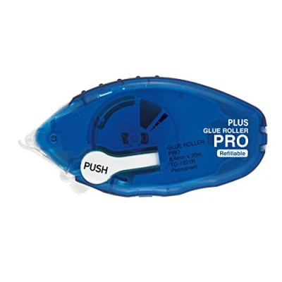 Obrázek Plus Japan TG 1221 Kleberoller PRO mit Power Gear und Kantenschiene, nachfüllbar, 20 m x 8.4 mm