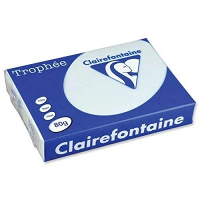 Obrázek Clairefontaine Trophée barevný tiskový papír, 21 x 29,7 cm, 80 g A4 1971 (500 listů), pastelová modrá