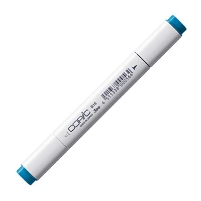 Obrázek COPIC Classic Marker typ B 16, azurová modrá, profesionální popisovač layoutu, na bázi alkoholu, se širokou a jemnou špičkou