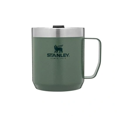 Obrázek Stanley Termopohárek Classic Legendary Camp Mug 354 ml udrží 1,5 hodiny teplé 3 studené bez BPA vhodný do myčky nádobí nerezový hrnek na kávu to go zelený