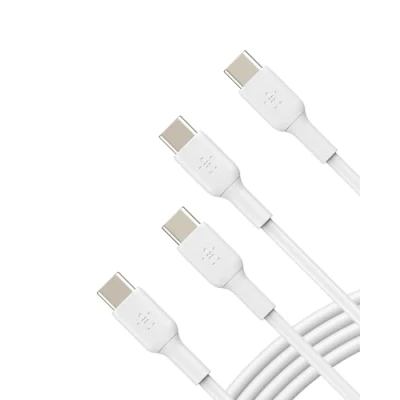 Obrázek Belkin Nabíjecí kabel USB C na C, kabel, rychlonabíjecí pro iPhone 16, 15, Samsung Galaxy S24, S24+, S24 Ultra, Note, Google Pixel, iPad Pro/Mini, Nintendo Switch, 1 m, balení 2