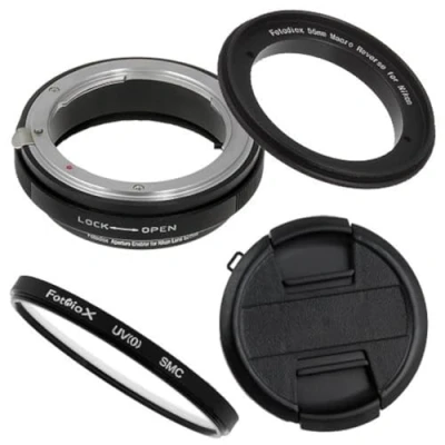 Obrázek Fotodiox Adaptér Macro Reverse Compatible with 55mm Filter Thread on Nikon F Mount Cameras