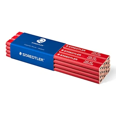 Obrázek STAEDTLER Tužka Zimmermann, oválná osmihranná, stupeň tvrdosti střední, šířka linky 12 mm, nešpičatá, 175 mm dlouhá, vysoká kvalita, ideální pro průmysl a řemeslo, tužek, 148 40