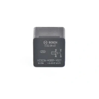 Obrázek Bosch 0332019457 Mini Relais 12V 30A, IP5K4, Betriebstemperatur von 40 bis 100, Schließer Relais, 4 Pins