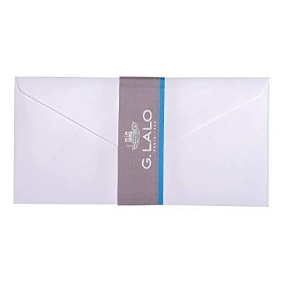 Obrázek Obálky G.Lalo 23000L Vélin de France (pogumované, DL, 11 x 22 cm, 20 obálek, 100 g) bílé