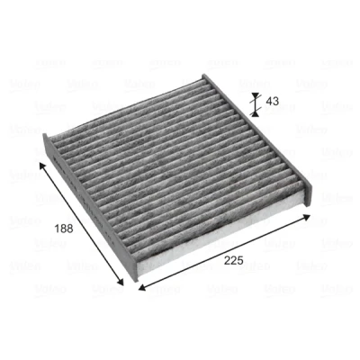 Obrázek VALEO 715818 Filter, Innenraumluft PROTECT Pollenfilter mit Aktivkohle Schutz vor Pollen, Staub, Bakterien, Gasen und unangenehmen Gerüchen