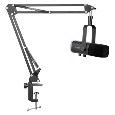 Obrázek FIFINE XLR Streaming mikrofon s ramenem pro studio podcast, USB dynamický herní PC tlačítkem ztlumení zvuku, PS4/5 Mac Mixer zvukové karty