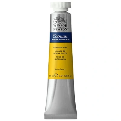 Obrázek Winsor &amp; Newton 0308266 Cotman akvarelová barva s vynikající průhledností, barevnou silou a zpracovatelskými vlastnostmi, vodní 21 ml tuba barevný odstín Gamboge