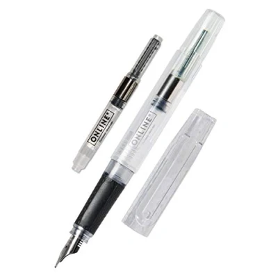 Obrázek ONLINE plnicí pero Bachelor, průhledné plnivo, iridiové F, pro standardní inkoustové kazety, ergonomická rukojeť, udržitelný konvertor