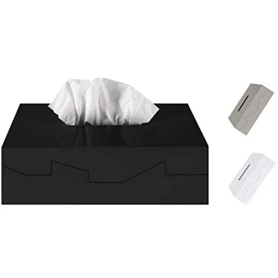 Obrázek Spirella Kosmetiktücherbox Box für Kosmetiktücher Taschentuchbox Kosmetikbox als Spender oder Halter Taschentuchspender Tücherbox ABS 24.8 x 12.8 8 cm Schwarz