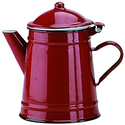 Obrázek Ibili 910250 kónický kávovar smaltovaná ocel, červená, 0,5 l