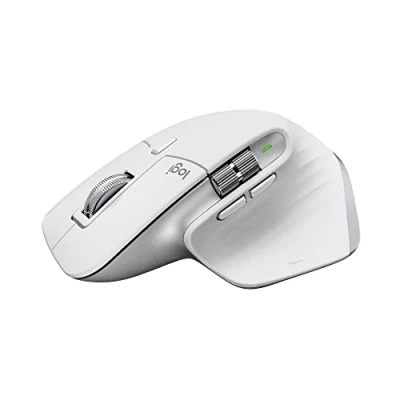 Obrázek Logitech MX Master 3S pro Mac — Bluetooth myš s ultra rychlým posouváním, ergonomická, 8K DPI, sledování na skle, tiché klikání, USB C, Apple, iPad světle šedá