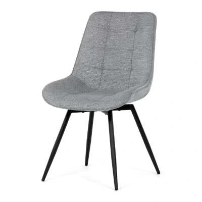 Obrázek Židle jídelní, šedá látka, černý kov, otočný mechanismus 90/90 (L/P) funkce reset HC T1130 GREY2