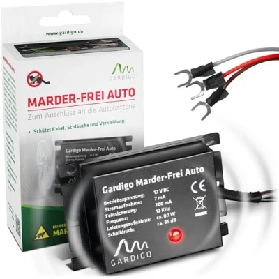 Obrázek Gardigo Marder Frei Auto Odpuzovač kun, připojení na autobaterii 12 V, šetrná ochrana před kunami, příslušenství vozidla