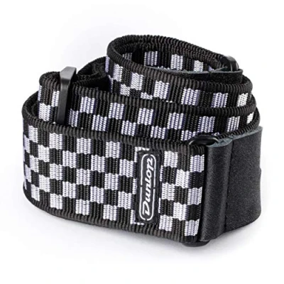 Obrázek Jim Dunlop D38 31BK Check Guitar Strap Black/White