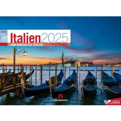 Obrázek Italien ReiseLust Kalender 2025, Wandkalender im Querformat (45x33 cm) Natur und Reisekalender Toskana, Rom, Venedig, Sizilien, Küste Kultur