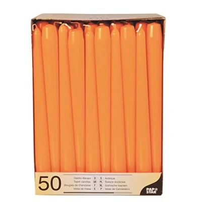 Obrázek PAPSTAR 50 svítících svíček Ø 2,2 cm 25 oranžové