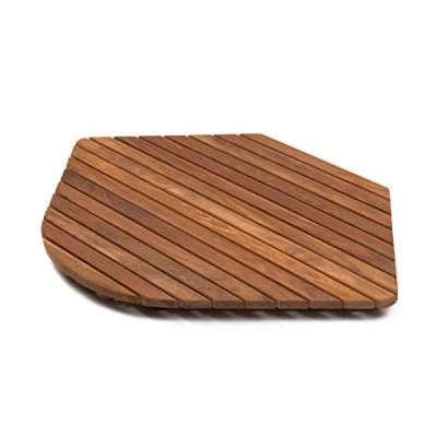 Obrázek asinox Kantig Duschmatte Gitterrost, Holz, braun, 58 x 4 cm